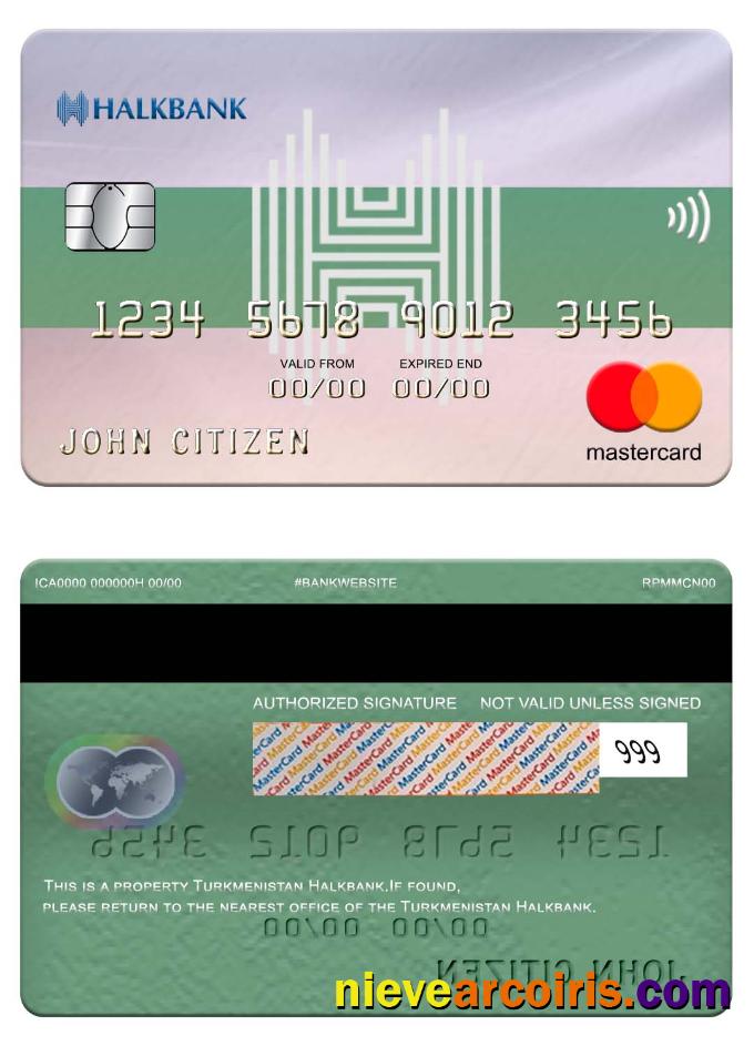 Turkmenistan Halkbank mastercard